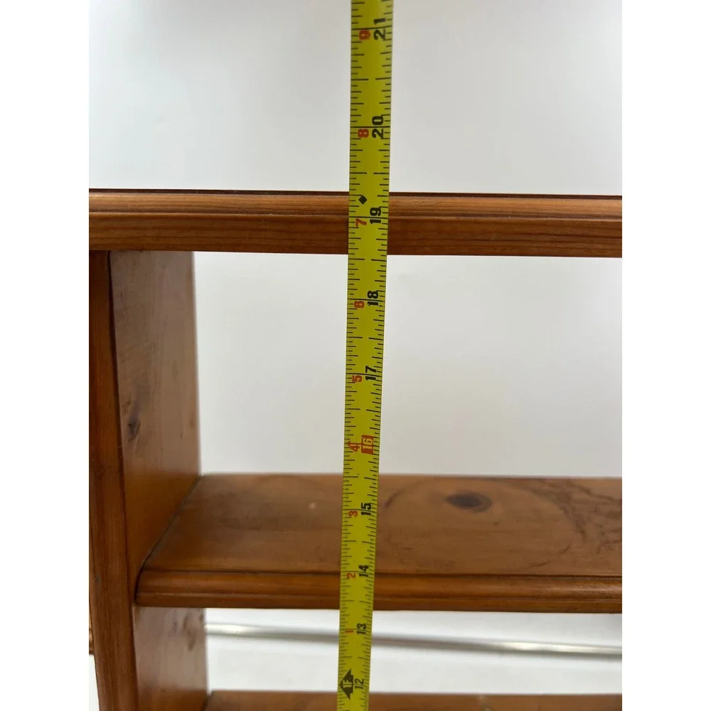 Vintage Wooden Wall Hanging Display Shelf Shadow Box Multi Compartment Brown